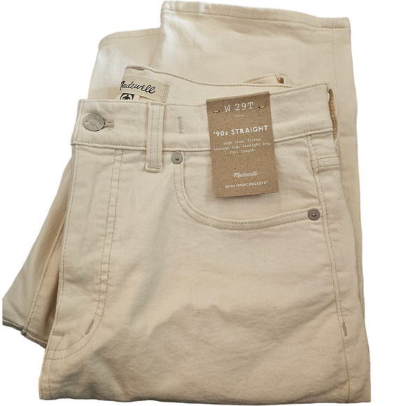 Madewell Tall Curvy '90s Straight Jeans Vintage Canvas W29T NWT - Picture 3 of 12